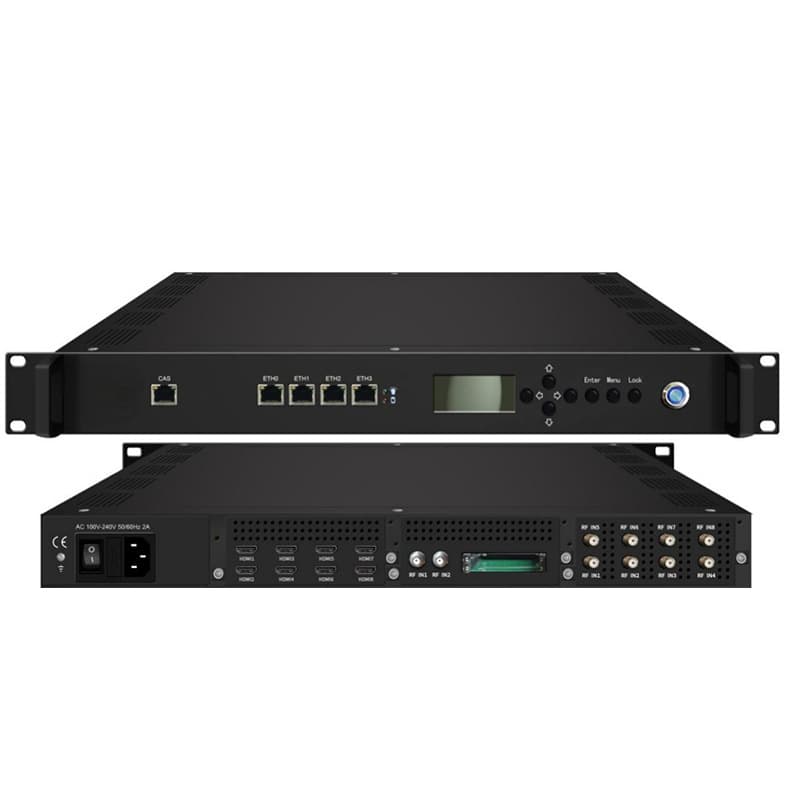 Integrated IPTV platform device combining encoder/receiver/IP gateway and IPTV server