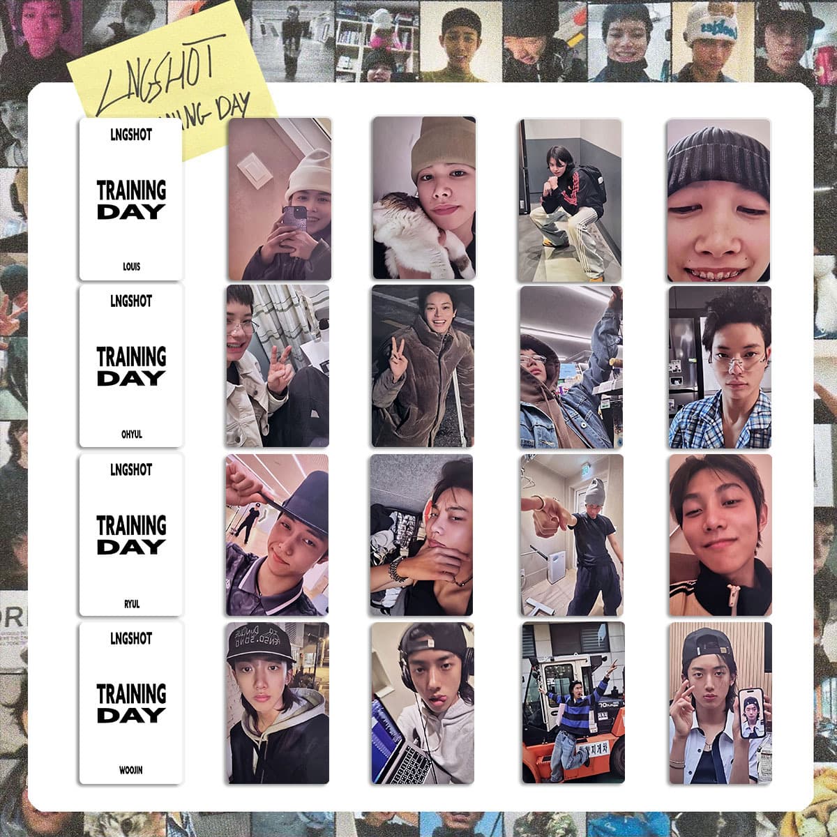 LNGSHOT album Training Day surrounding photo cards EP album photo card card lobster Wu Lu