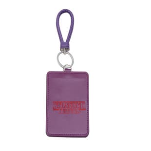 Stranger Things TV Series ID Card Holder Simple Leather Lanyard Double Layer Badge Holder