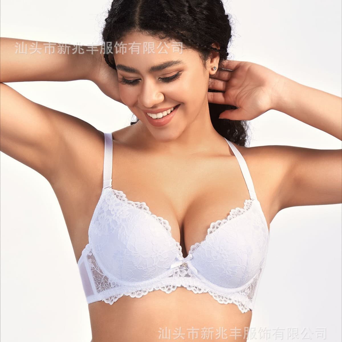 Cross-border Europe and America Sexy Lace Bra Comfortable Adjustable Push-up Lift Side Shaping Underwire Bra Factory Direct