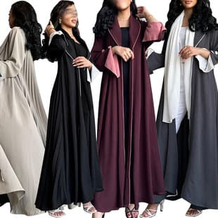 MQ081 2026 Summer New Cross-border E-commerce Cardigan Long Dress Women's Dress Autumn/Winter European and American Elegant Long Dress