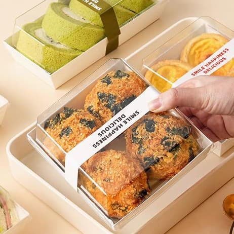 Meat floss and Becks box, cake roll and egg tart packaging box, sandwich hot dog bag packaging box, Snow Mei Niang puff packaging