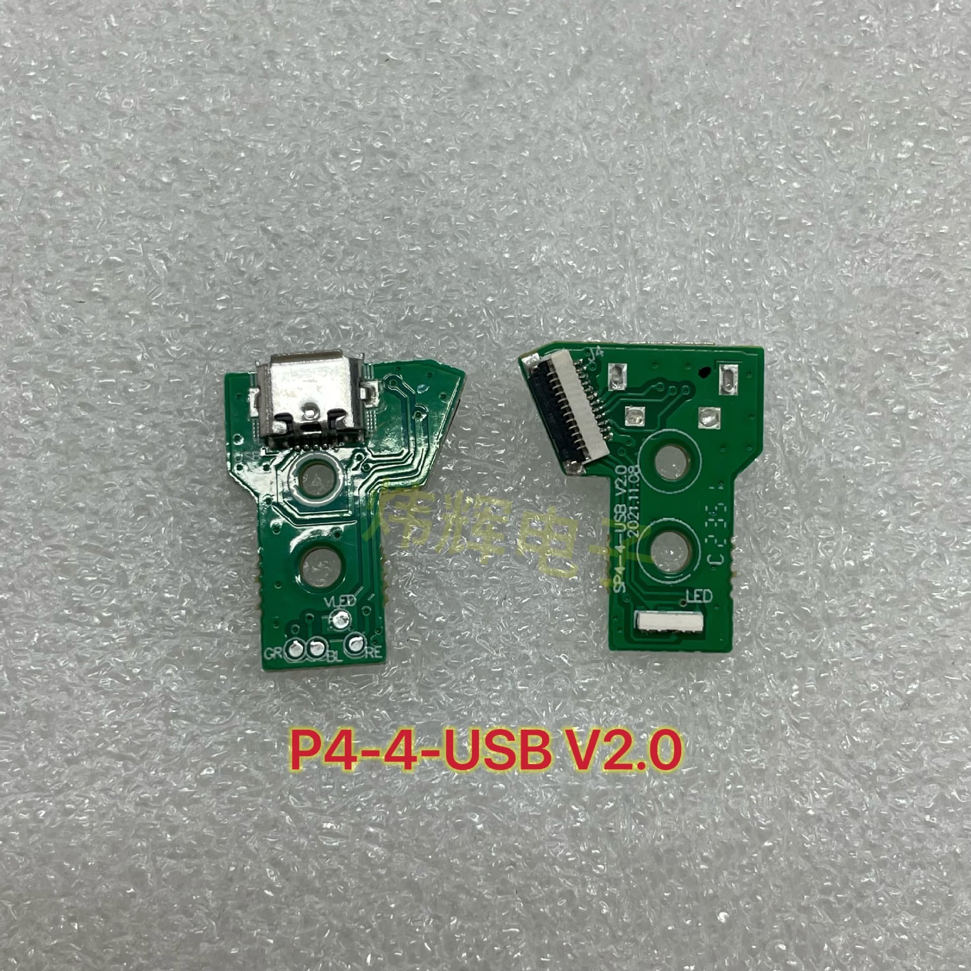 PS4 Controller Breathing Light Charging Board Triangle Board Replacement Charging Port for Third-Party Controller V.10/V1.3