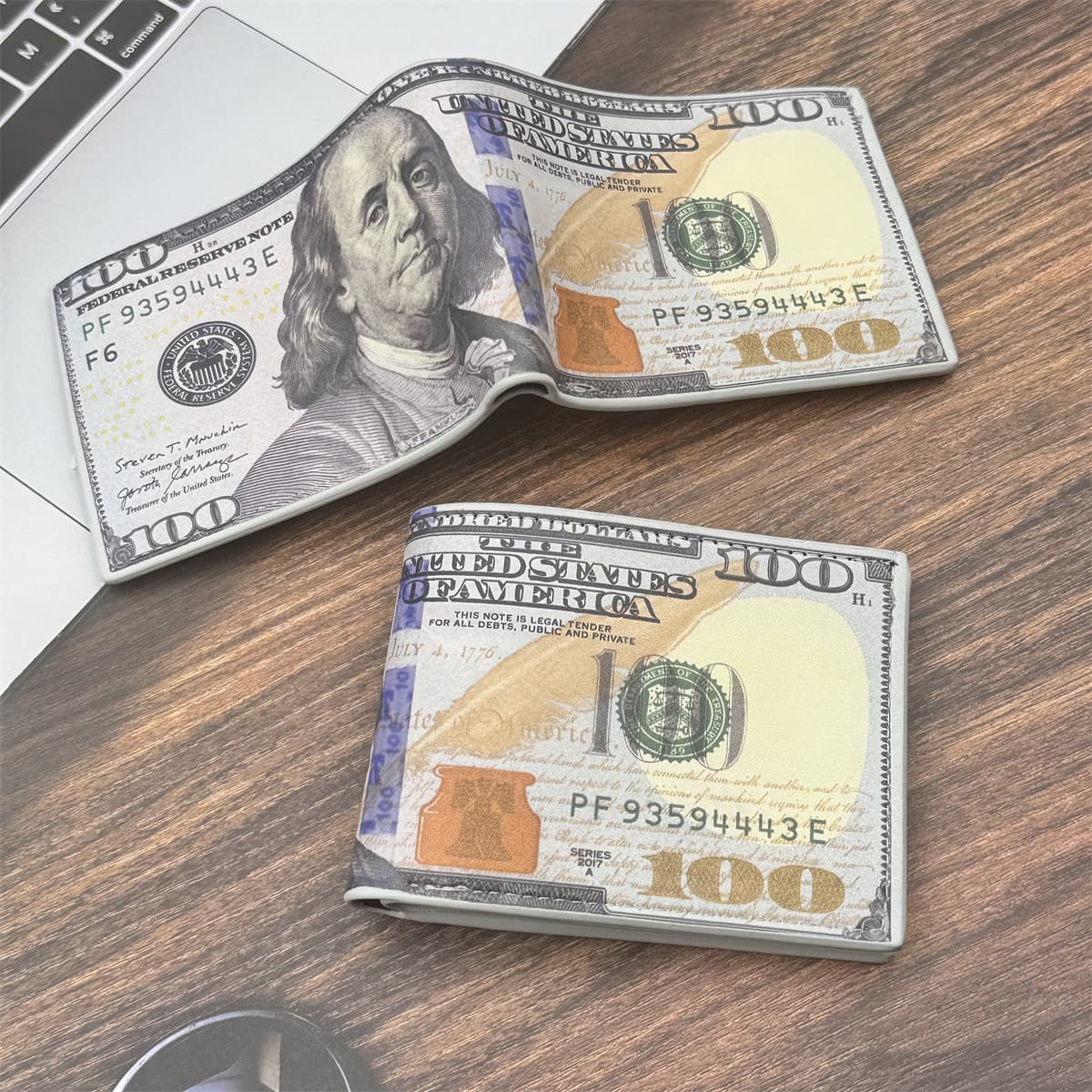 Dollar Wallet Cross-Border New Amazon Hot Selling Men's Large Capacity Retro Printed Dollar Creative Wallet