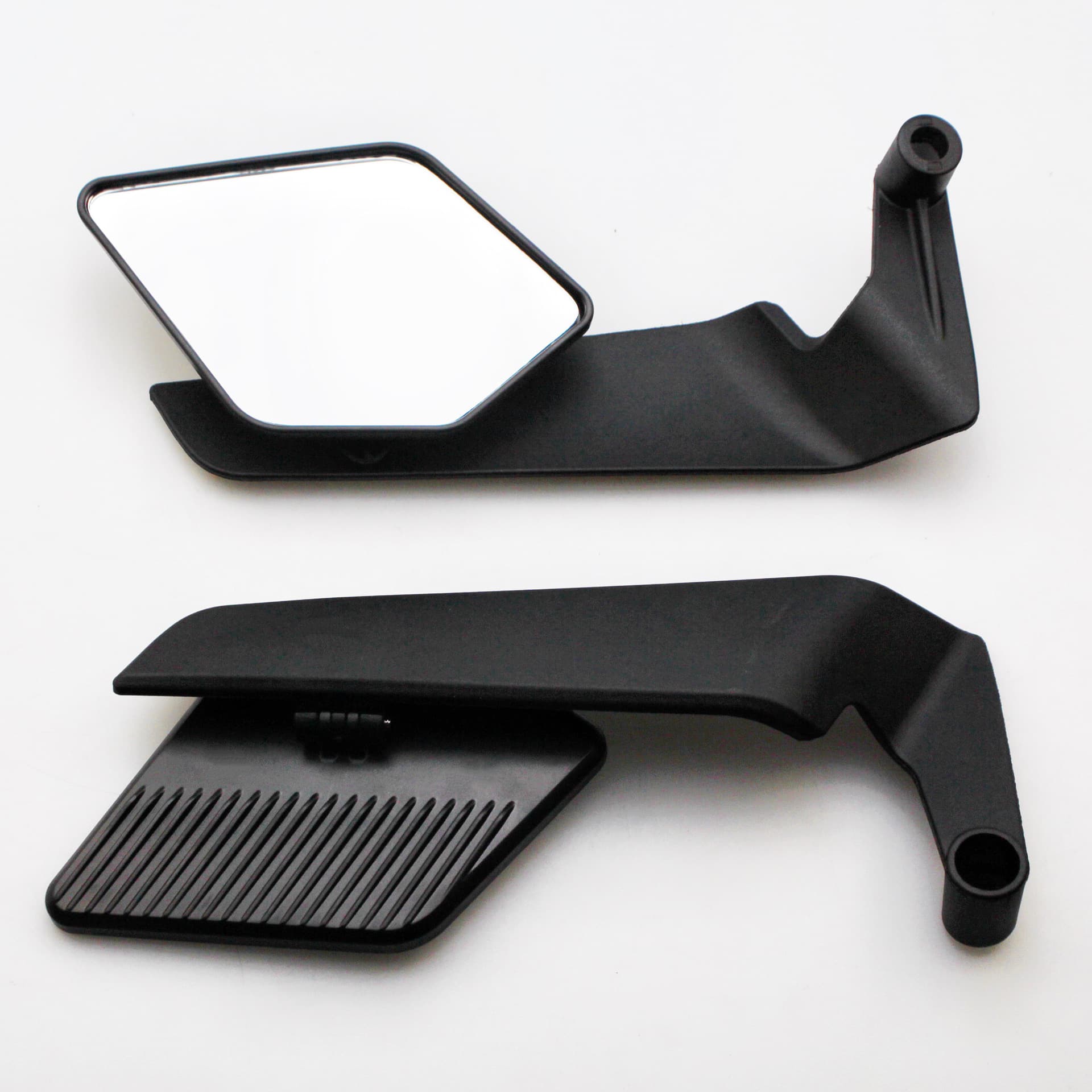 Motorcycle electric vehicle modified new folding fixed wing plastic rearview mirror Maverick 9 universal large field of view plastic