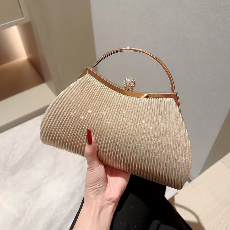 Gold Evening Bag Banquet Bag Party Bag Bridesmaid Bag Matching Dress Handbag KTV Women's Bag Princess Bag