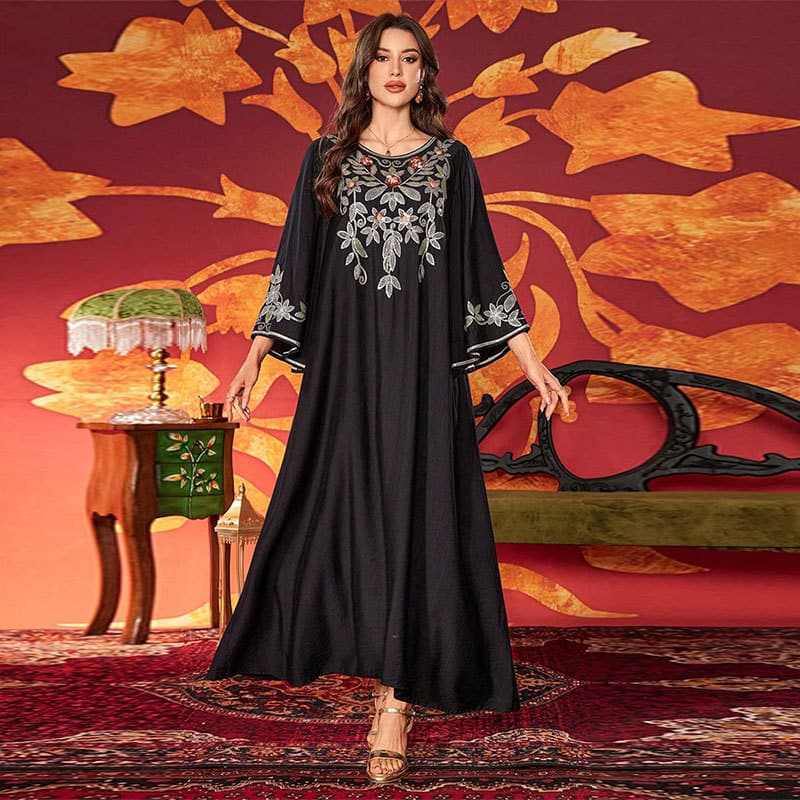 KY1993 Middle East Cross-Border Fashion Embroidered Beaded Heavy-Duty Dress, Amazonian Muslim Banquet Robe