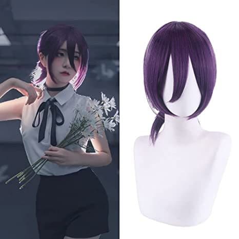 Chainsaw Man Racecos Wig Chain Saw Man Bomb Demon Purple Braid Anime cosplay Fake Hair