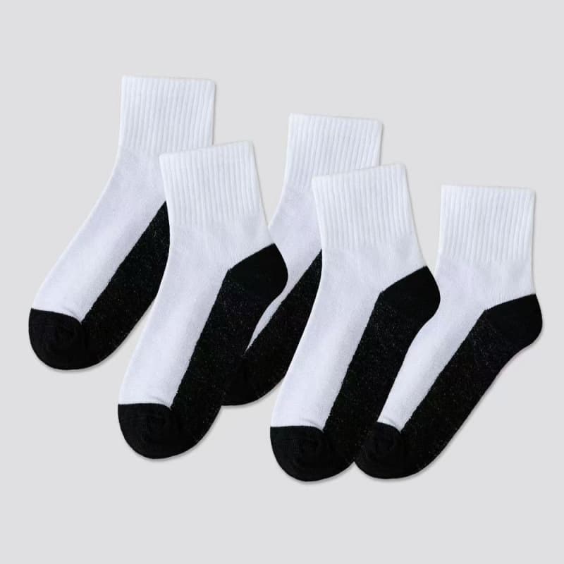 Student Socks Kids Socks Boys Stain Resistant Sports Cotton Socks Cotton Socks Spring Autumn White Girls Big Kids School Kids Socks