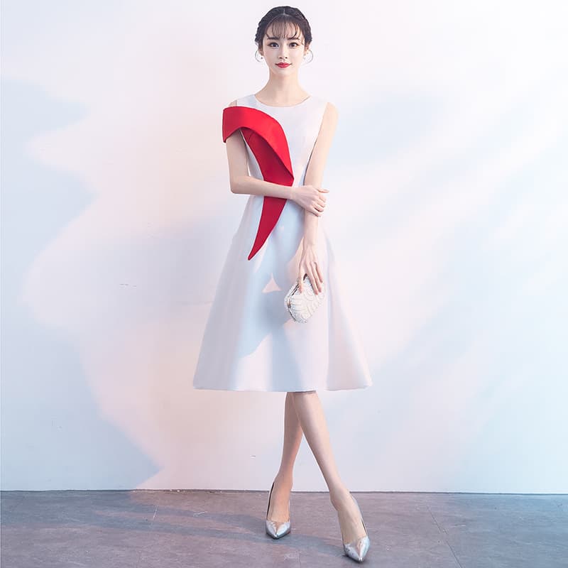 Chorus team small dress skirt female high school student performance costume host adult etiquette recitation costume elegant