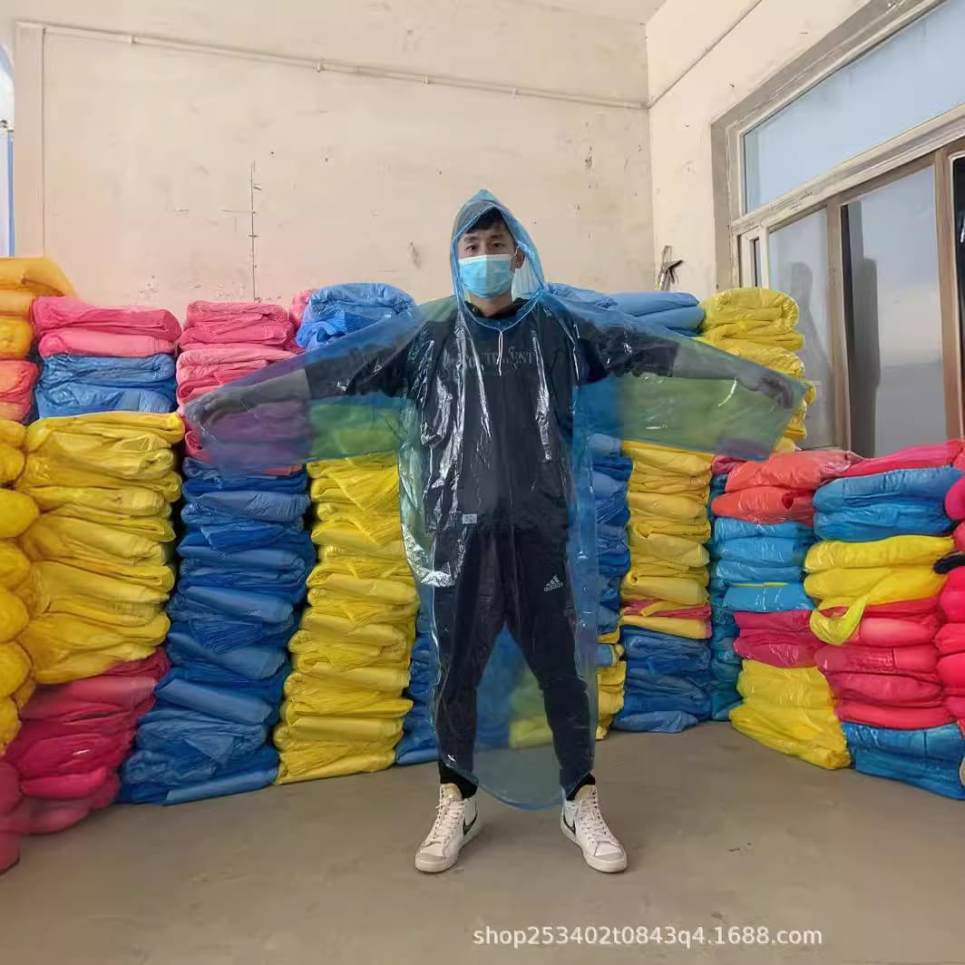 [Pullover Style] Disposable pullover raincoat, card-style raincoat, thickened, suitable for travel, rafting, and concerts, wholesale.
