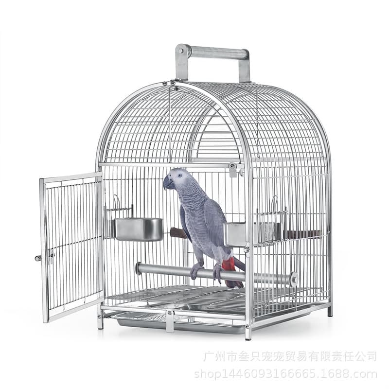 Parrot Cage Outdoor Stainless Steel Portable Display Cage 304 Stainless Steel Medium Large Parrot Cage Breeding Cage