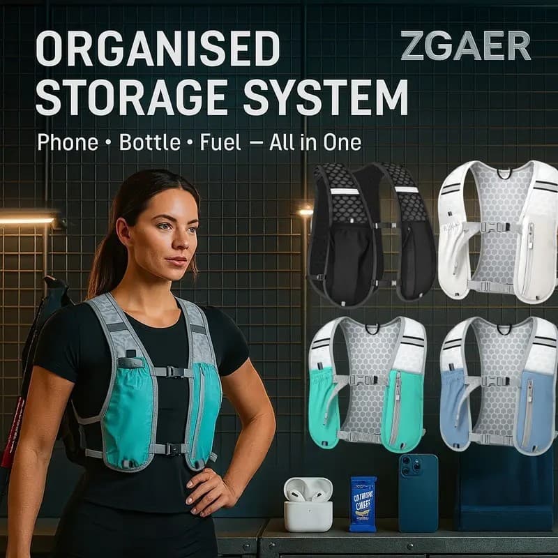 Hot-selling Running Phone Pouch Outdoor Hiking Vest Pack, Cycling Trekking Lightweight Sports Storage Backpack with Hydration