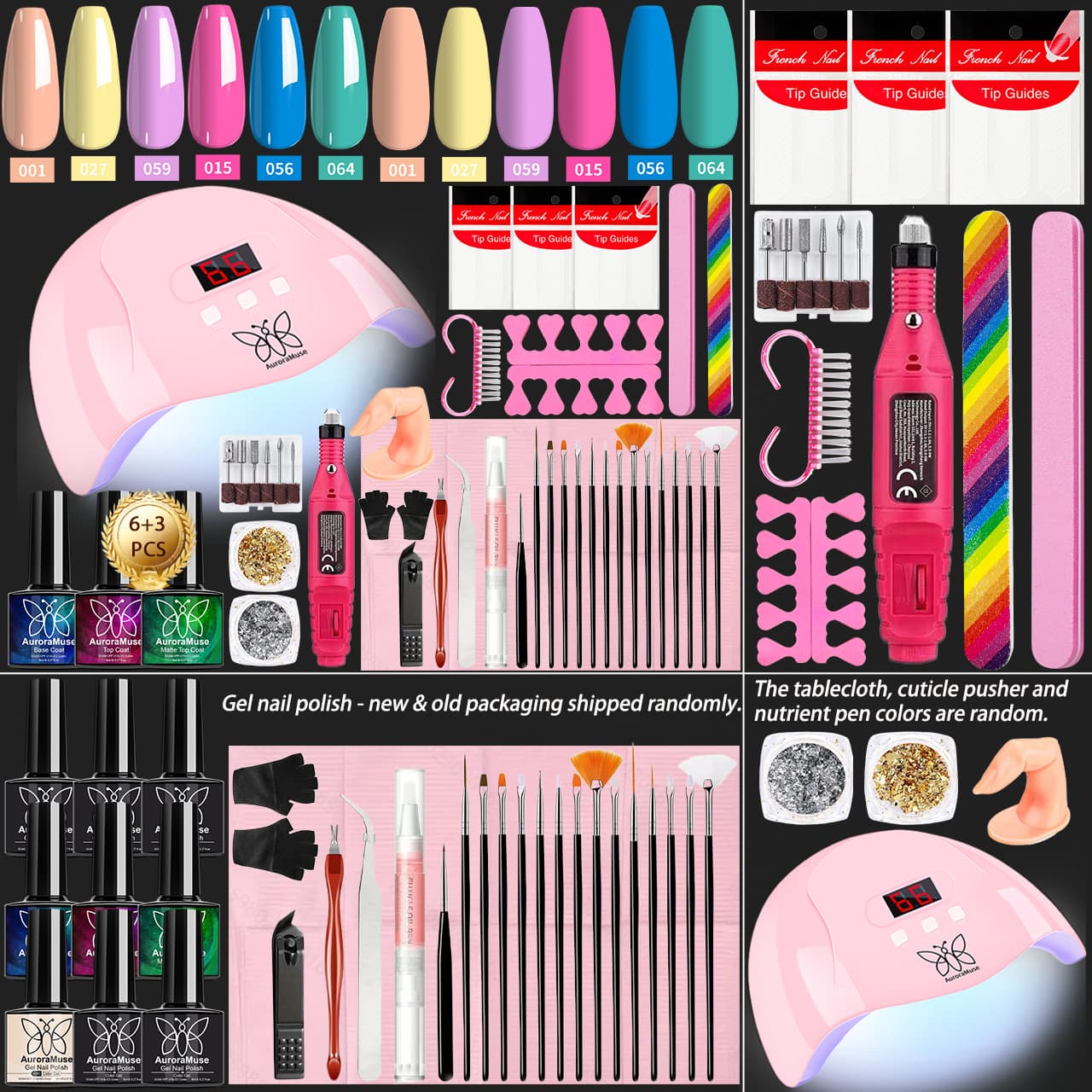 Hot Selling Nail Art Set with Nail Lamp, Pen-Style Electric Nail Drill, Fingerless Anti-Darkening Gloves, Full Tool Kit