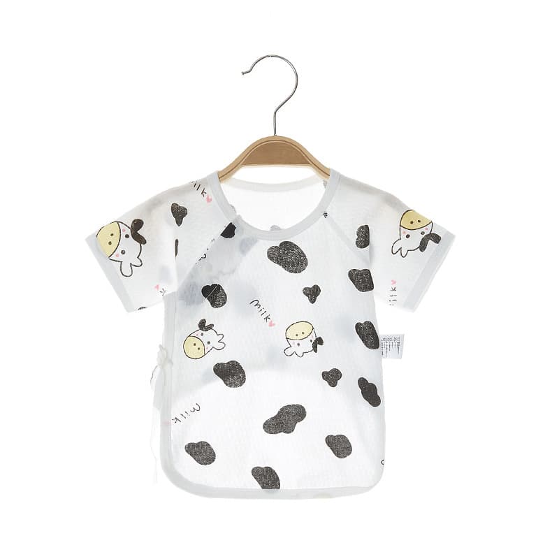 Newborn Monk Clothing Half-back Newborn Baby Top Short-sleeved Half-sleeved Summer Thin Pure Cotton Baby Dig-back Clothes