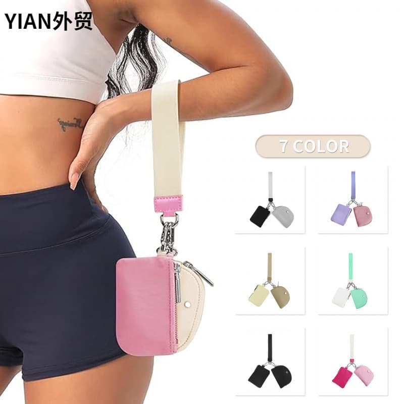 Amazon Lulu Style Multifunctional Fashion Women's Wristlet Bag Portable Minimalist Bank Card Mini Coin Purse