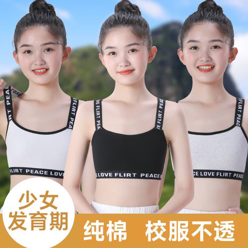 Girls' Underwear Development Period Primary School Middle School Student Bra Children's Cotton Vest Teenager Bust Wrap