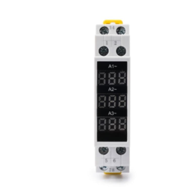 Rail-mounted Three-phase Ammeter 1-100A Digital Display Rail-mounted Ammeter