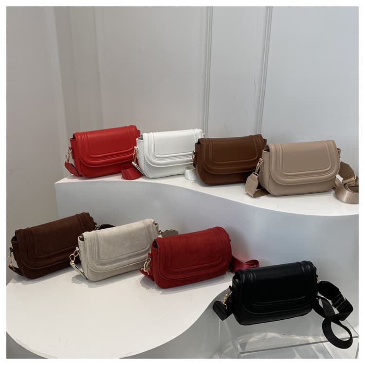 2025 new brown high-end shoulder strap single shoulder crossbody bag women's bag casual saddle bag commuter armpit bag
