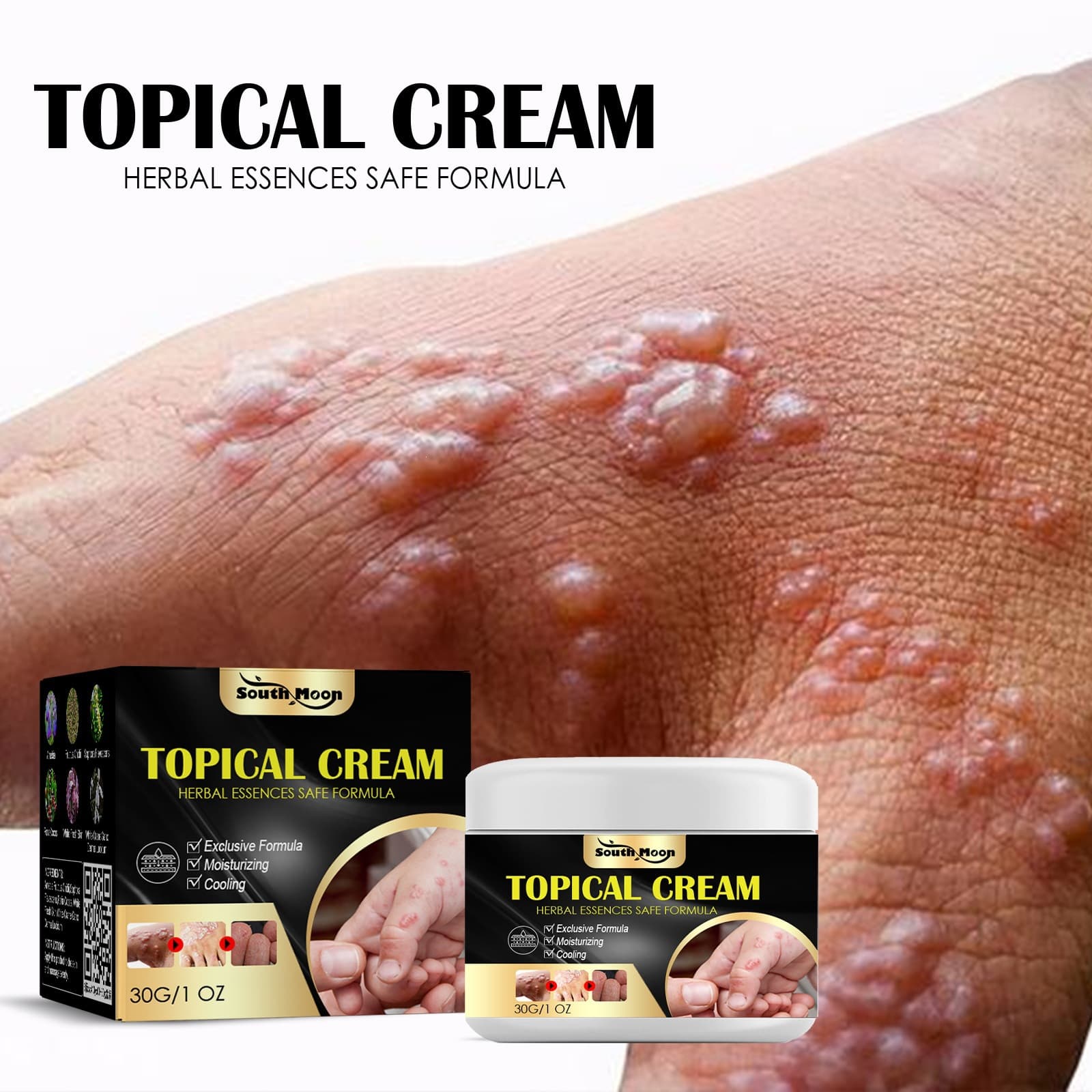 South Moon Hand and Foot Skin Care Cream - Moisturizing Skin Soothing Cream for Daily Care and Insect Bites