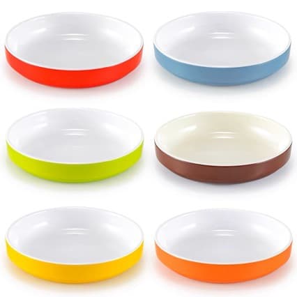 Melamine Korean side dish plate imitation porcelain tableware two-color white round small dish plate restaurant small dish nest plate commercial