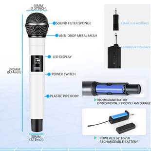 Cross-Border Wireless Microphone Handheld Conference Live Streaming KTV Stage Professional Home Karaoke Wireless Microphone Wholesale