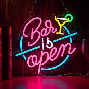 Bar Open Sign Neon Light BAR OPEN Door Head Light Restaurant Pub Customer Attraction Decorative Light
