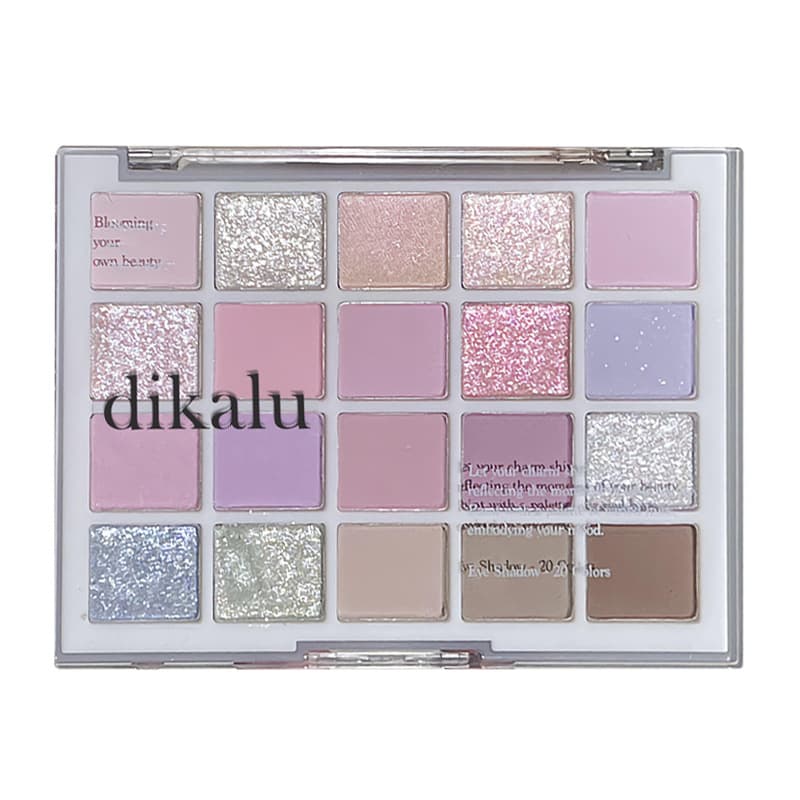 DIKALU Passion 20-Color Eyeshadow Palette, Natural Makeup Look, Multi-Color Oat Milk Tea, Shimmer and Matte Palette, Daily Light Makeup
