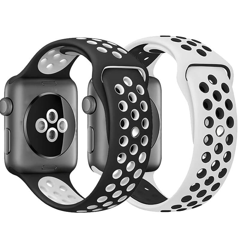 Compatible Apple Nike two-tone watch band for Apple iWatch 4/5/6/7/8/Ultra Nike silicone band