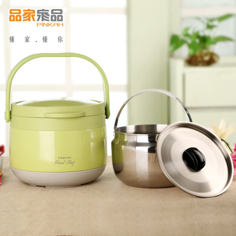 Pinjia Household 2.7L and 4.1L Thermal Cooking Pot, Flame-Free Reheating Pot, 304 Stainless Steel Vacuum Insulated Pot