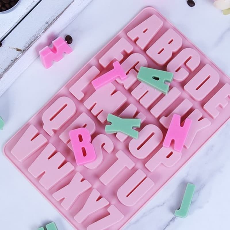 26 Uppercase English Letters Silicone Cake Mold Chocolate Mold Ice Cube Tray Plaster Aroma Diffuser Resin Candle Jelly Mold