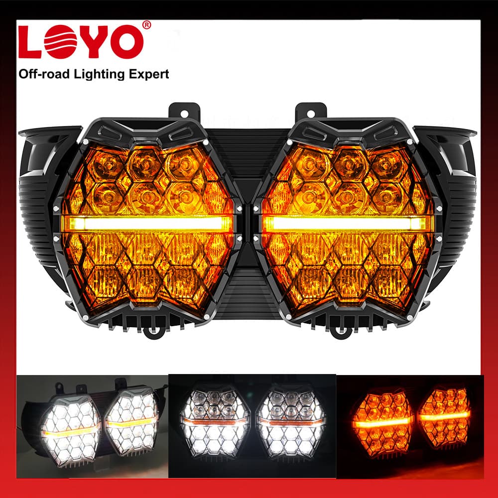 LED Dual Headlight for Harley Davidson Road Glide Harley Motorcycle Dual Headlight 2015-2022