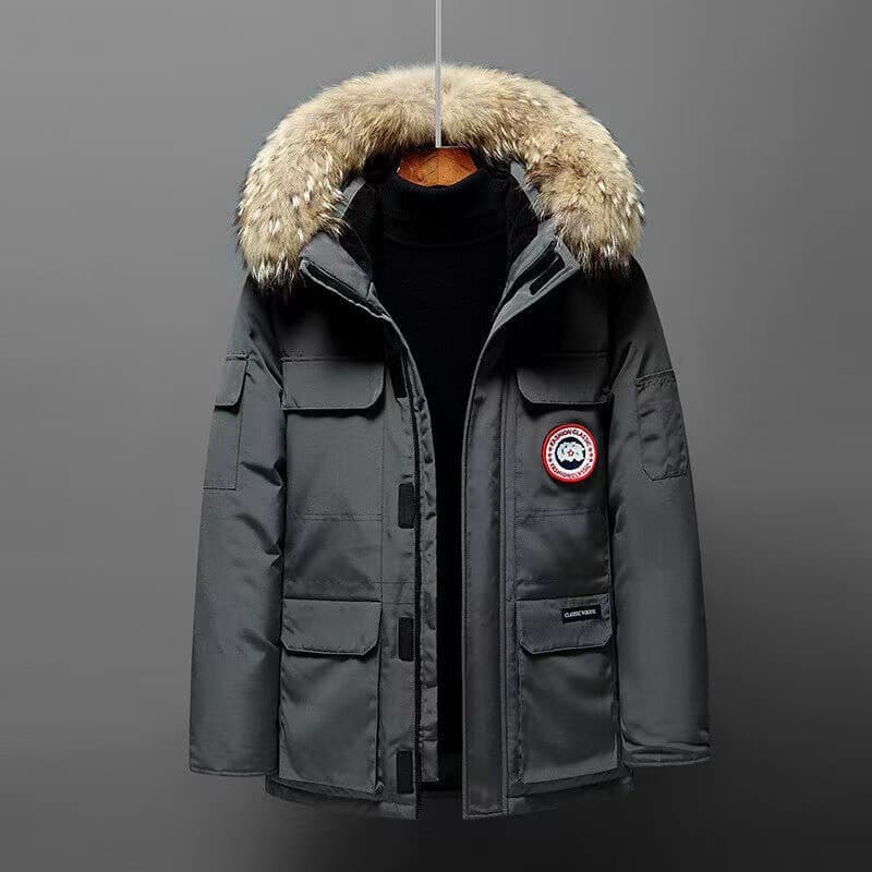 2024 New Down Jacket Winter Men's Mid-Length Couple Outdoor Thick Workwear Warm Cold-Weather Coat Fashion