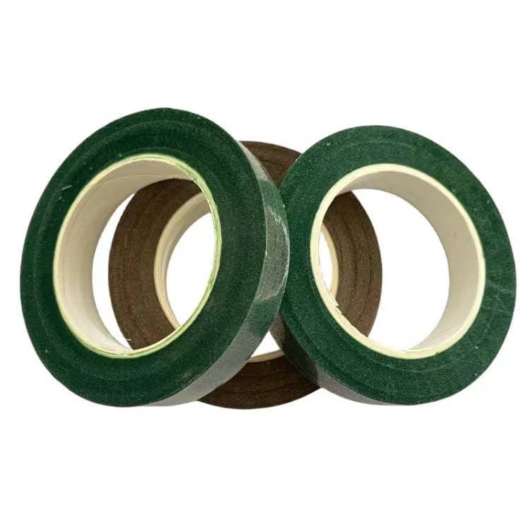Green DIY Craft Tape Green Adhesive Tape Floral Tape for Silk Flower Stocking Flower Handmade Flower Packaging Material
