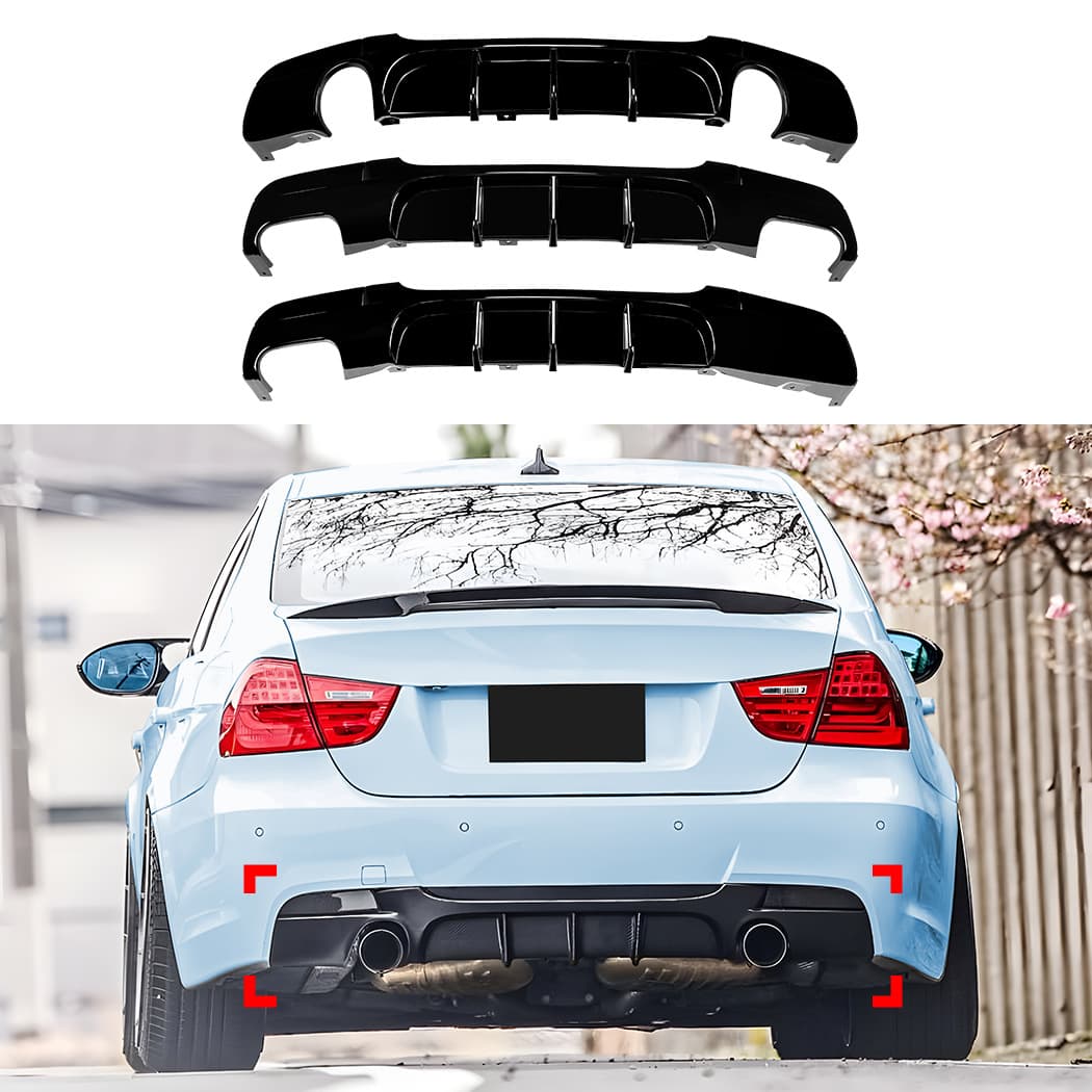 Suitable for cross-border modification of rear lip spoilers for BMW 3 Series E90 E91 M Sport 2005-12 MP