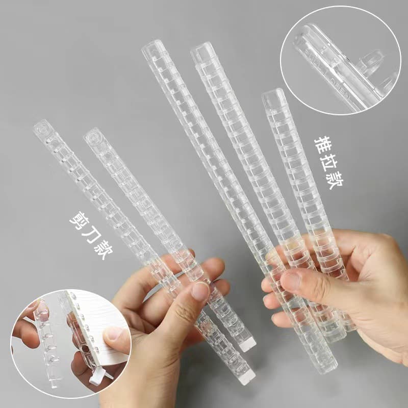 DIY Loose-Leaf Refill Organizer Storage Folder A5 B5 Binding Strips 20-Hole / 26-Hole Open-Close Binding Rings