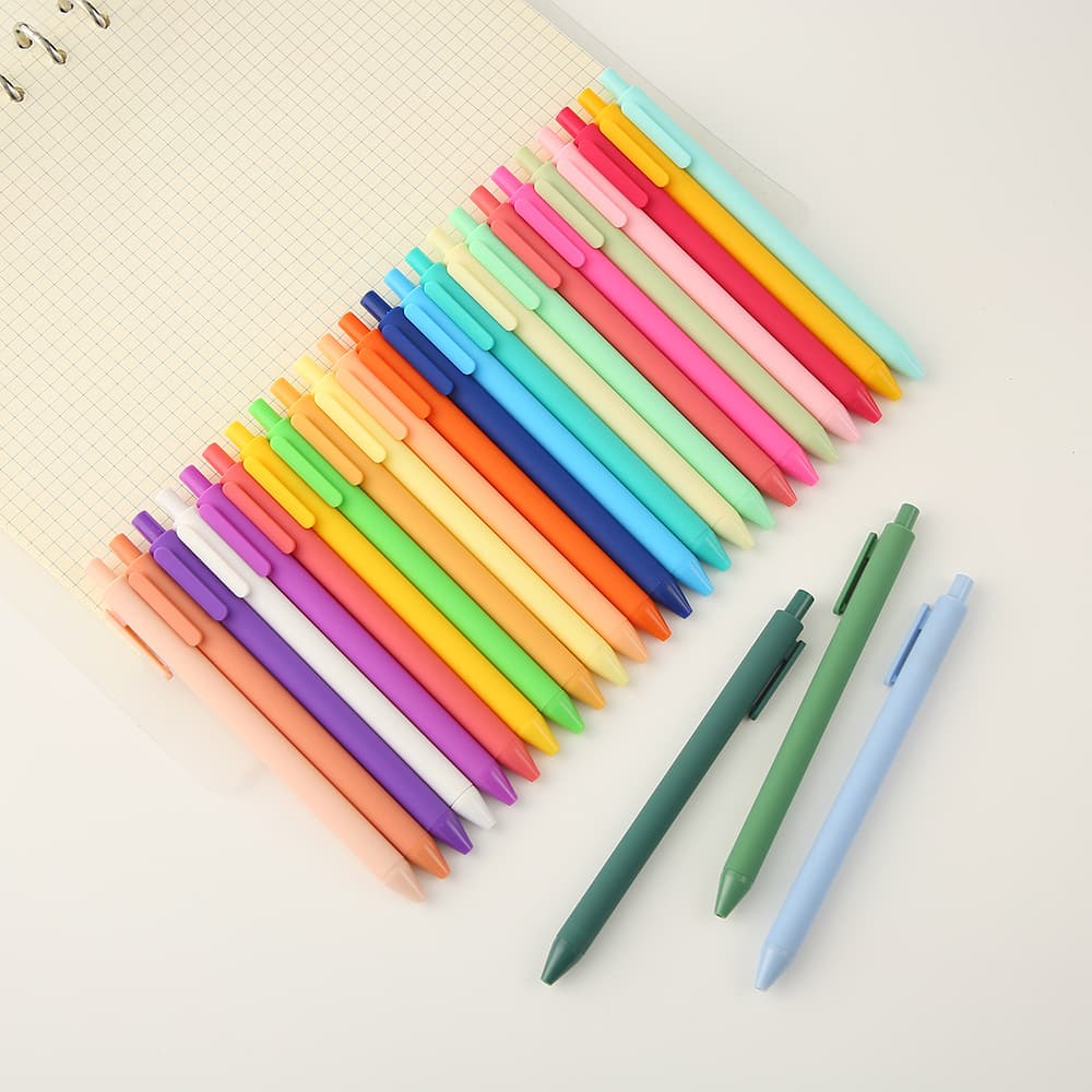 Macaron Ballpoint Pens Are Sold Directly from the Manufacturer and Can Be Customized with Logo, Colorful Advertising Pens, Cross-Border Oil-Based Pens, in Stock and Retractable