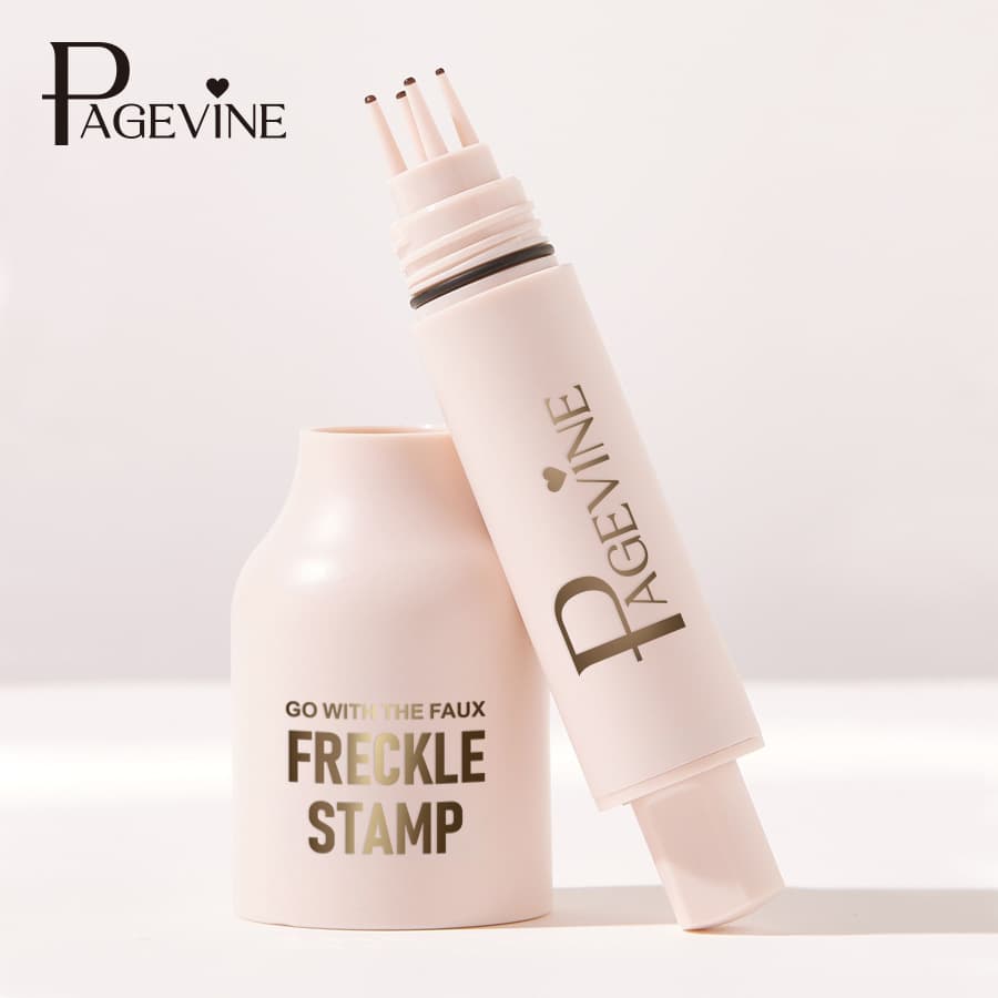 Cross-border Cosmetics PAGE VINE Realistic Freckle Stamp Pen, long-lasting color, popular export makeup freckle dot pen.