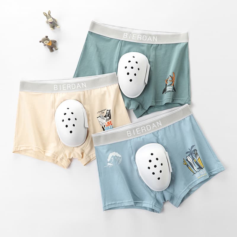 Men's Boxer Briefs Cotton Post-Surgery Underwear Anti-Friction Protective Cover Post-Op Recovery Underwear Breathable