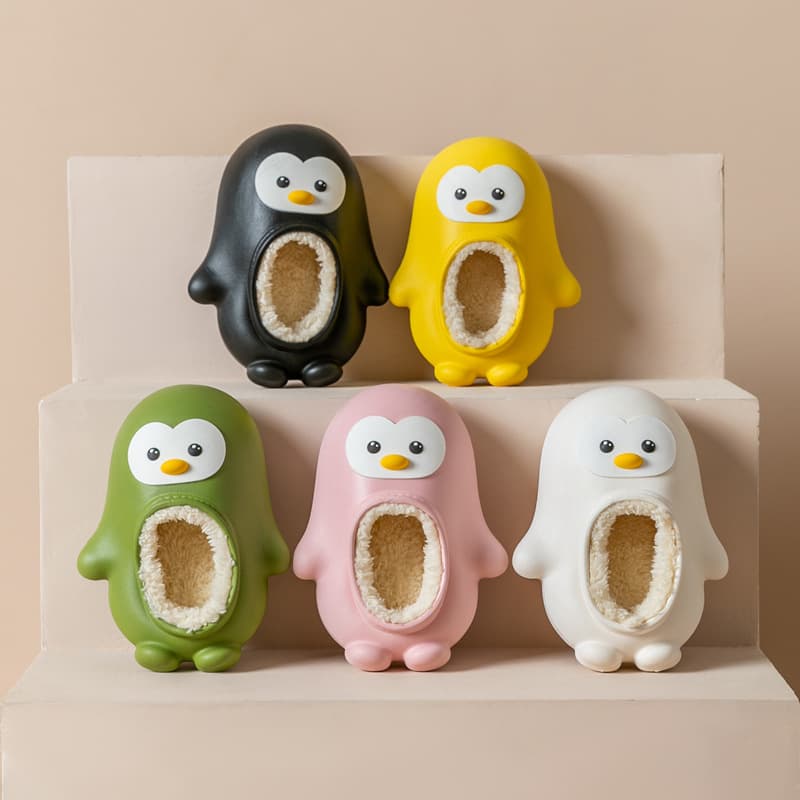 Children's Cotton Shoes Winter Boys and Girls Cartoon Non-Slip Soft Sole Indoor Home Shoes Toddler Baby Heel Cotton Slippers