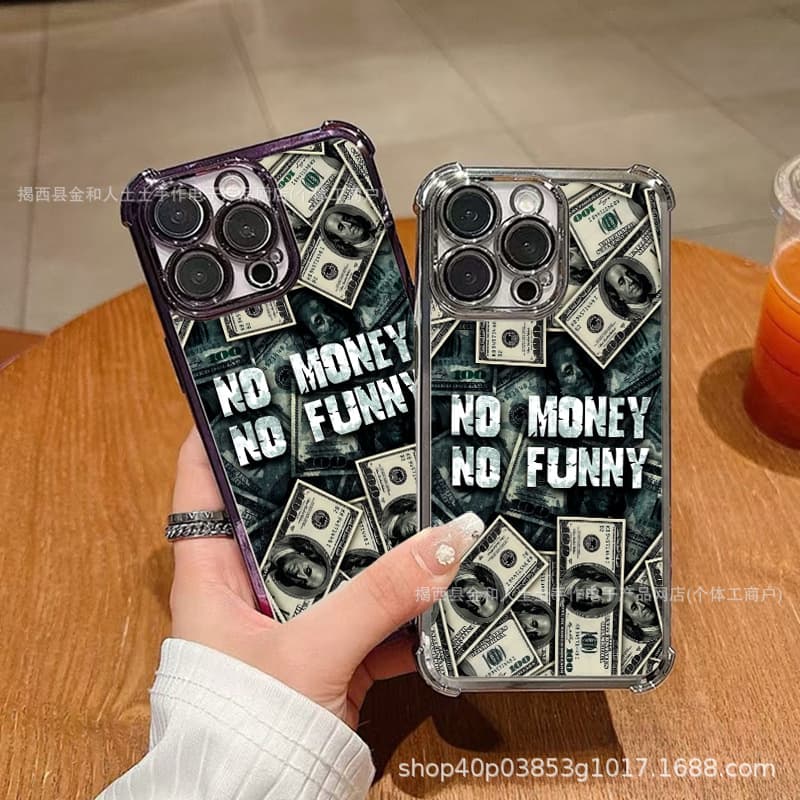 US Dollar Apple 17 Phone Case iPhone 15 Silicone 16 Compatible 14 Pro Max Full Coverage 12 13 XS XR Protection
