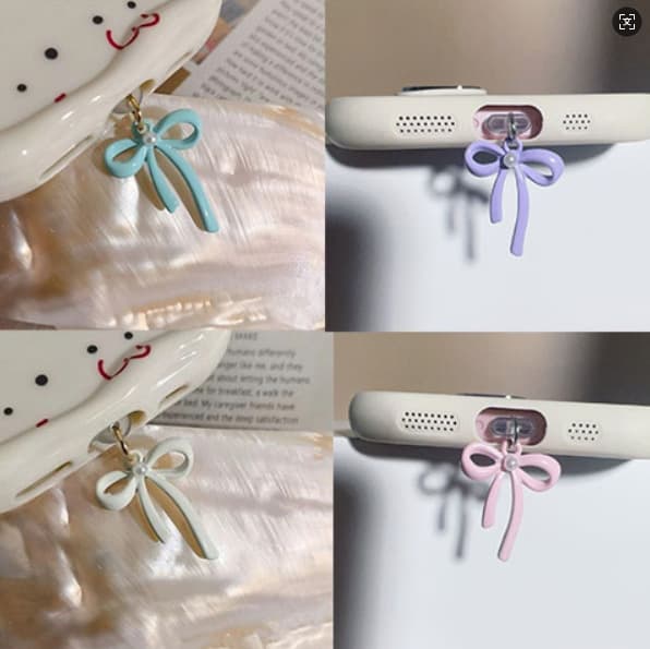 Dust Plug for iPhone Charging Port, Type-C Headphone Jack Dust Plug, Phone Decoration Hole Charging Port Power Plug
