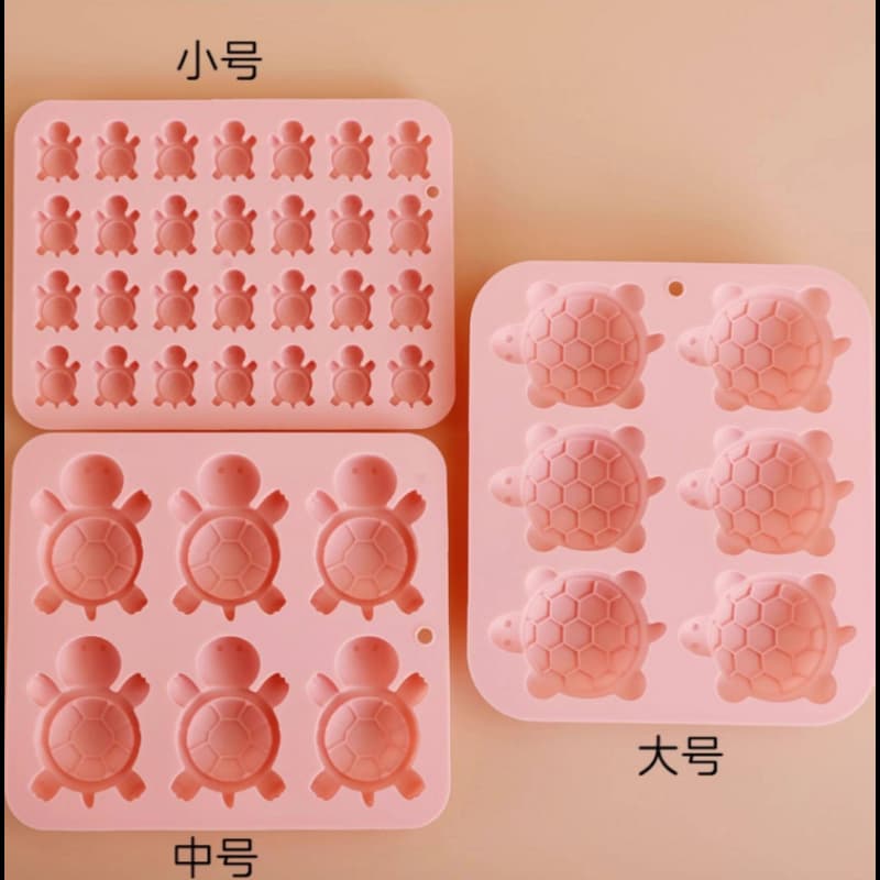 Viral 6-Cavity Small Turtle Mold Silicone Handmade Baking Jelly Fat Turtle Pudding Jelly Herbal Jelly Mold
