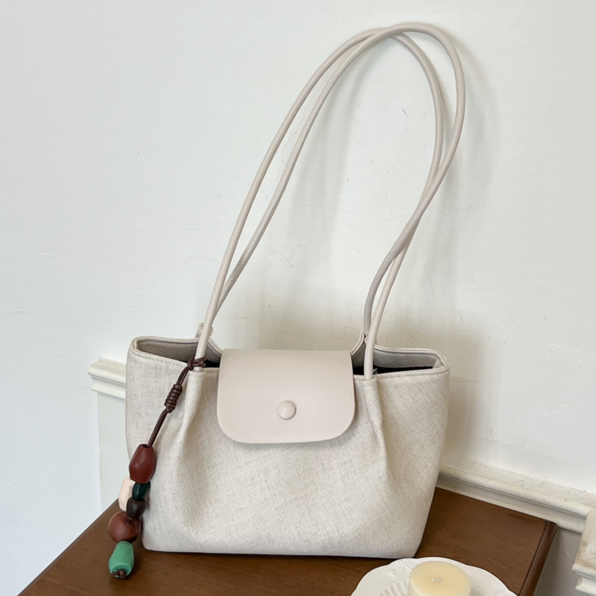 Cross-border fashion large bag women's new casual large-capacity tote bag simple texture commuter shoulder armpit bag trendy