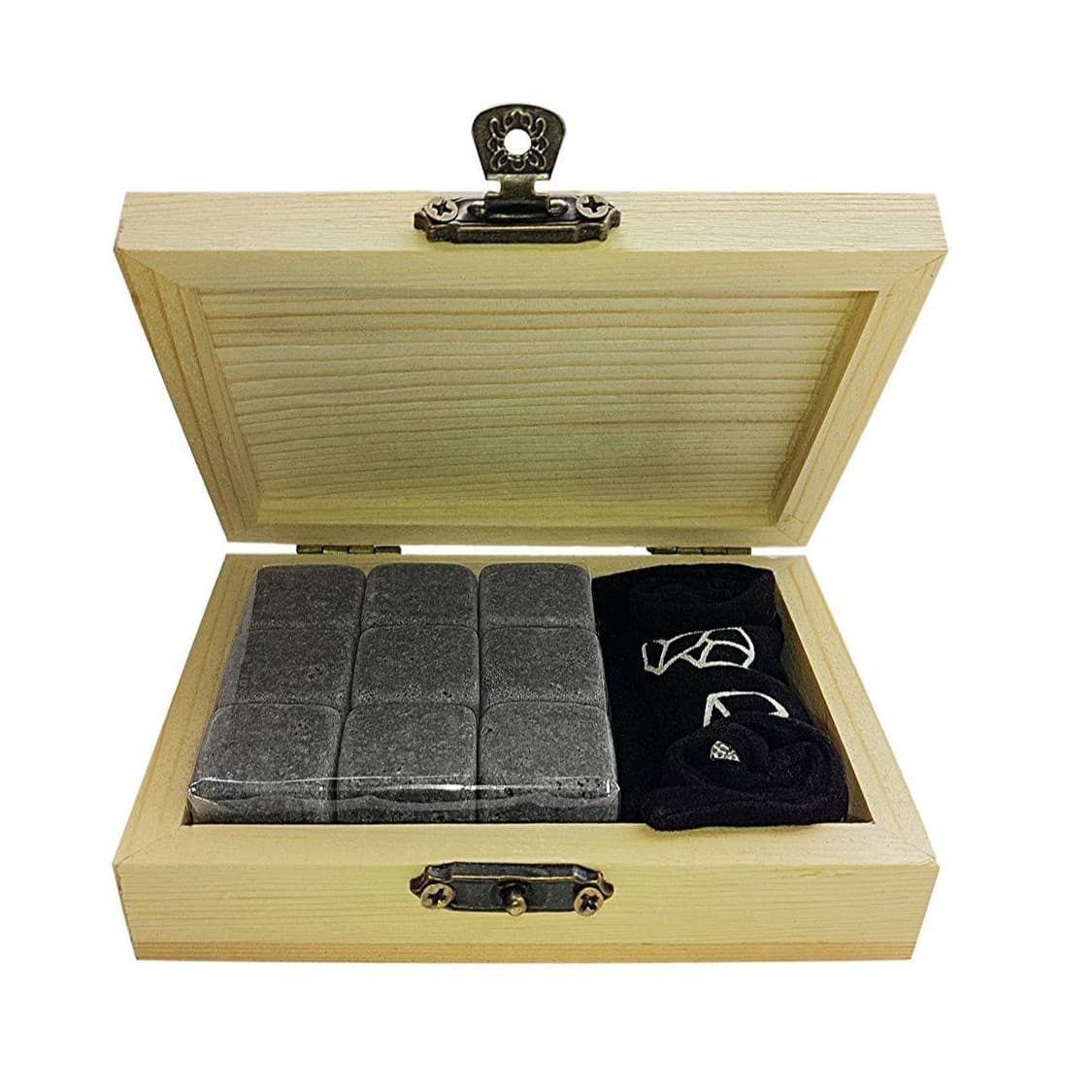 Wooden box packaging ~ Whisky Stone, three-color ice stone, stone ice cube wooden box