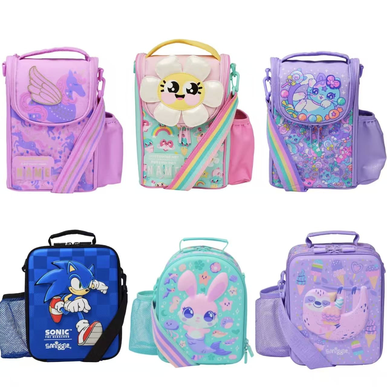 Australian smiggle vertical hard shell lunch bag children's outdoor lunch bag primary school students waterproof and insulated meal bag