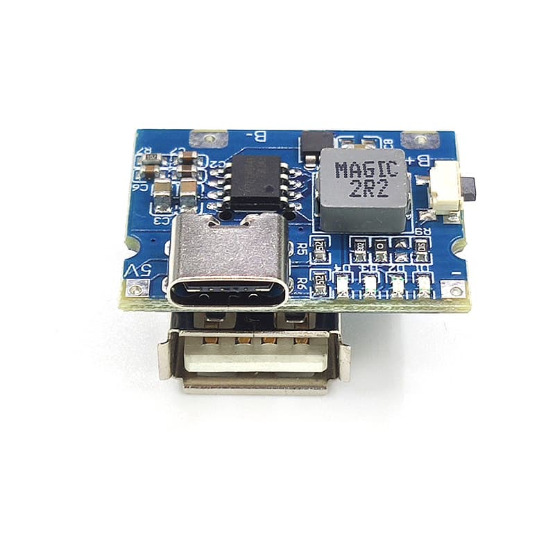 Practical 5V2A/2.4A Charge/Discharge Lithium Battery Charging Module Type-C Input/Output, Output Normally On