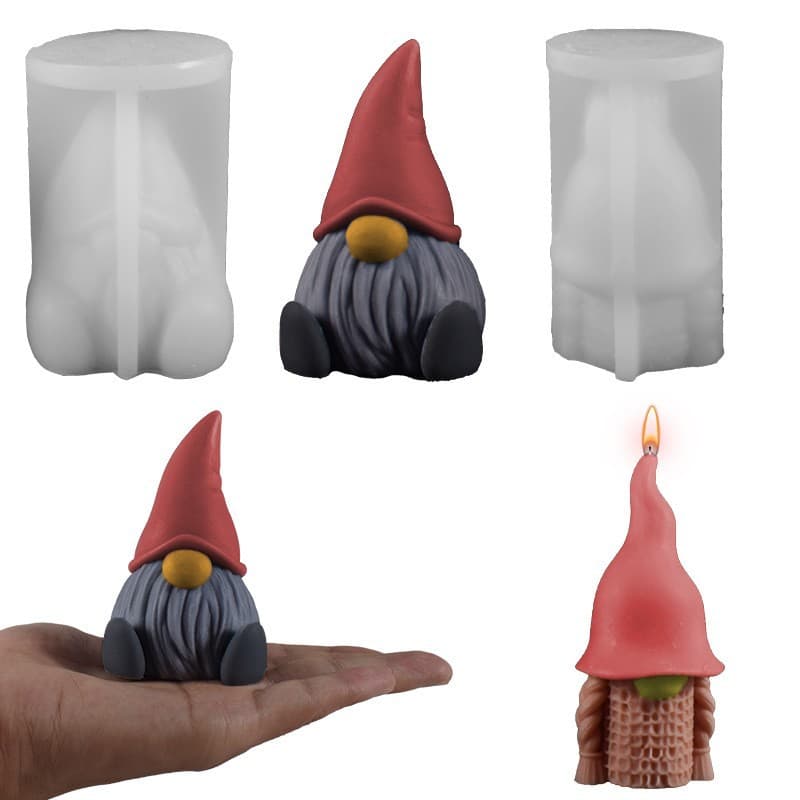 Cross-border Faceless Gnome Aromatherapy Candle Silicone Mold Christmas DIY Santa Claus Plaster Ornament Wholesale