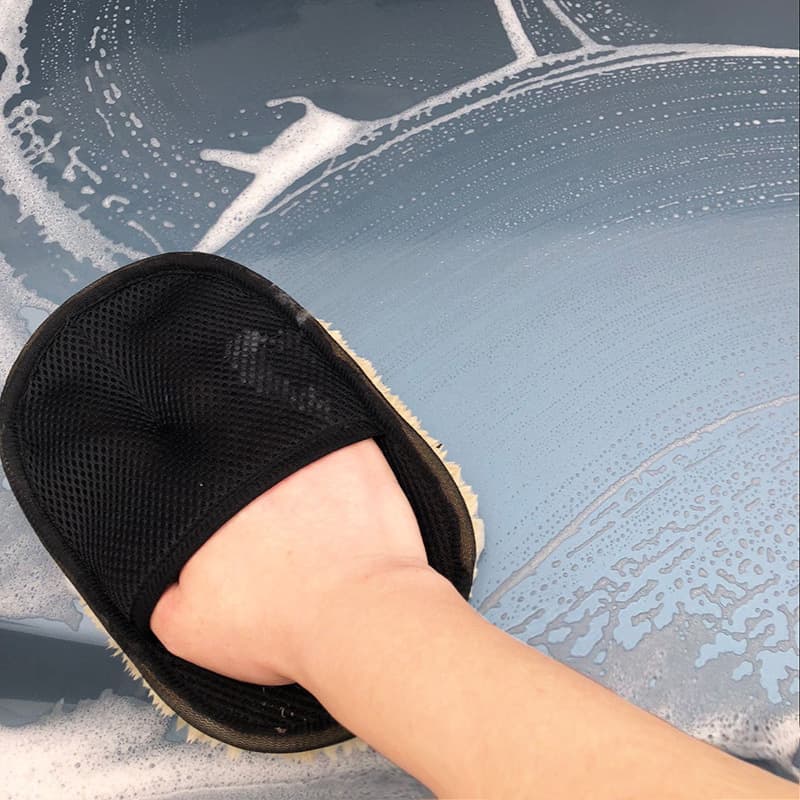 Wool car washing gloves, car waxing gloves, cleaning and polishing car supplies, plush bear paws, factory direct sales and wholesale