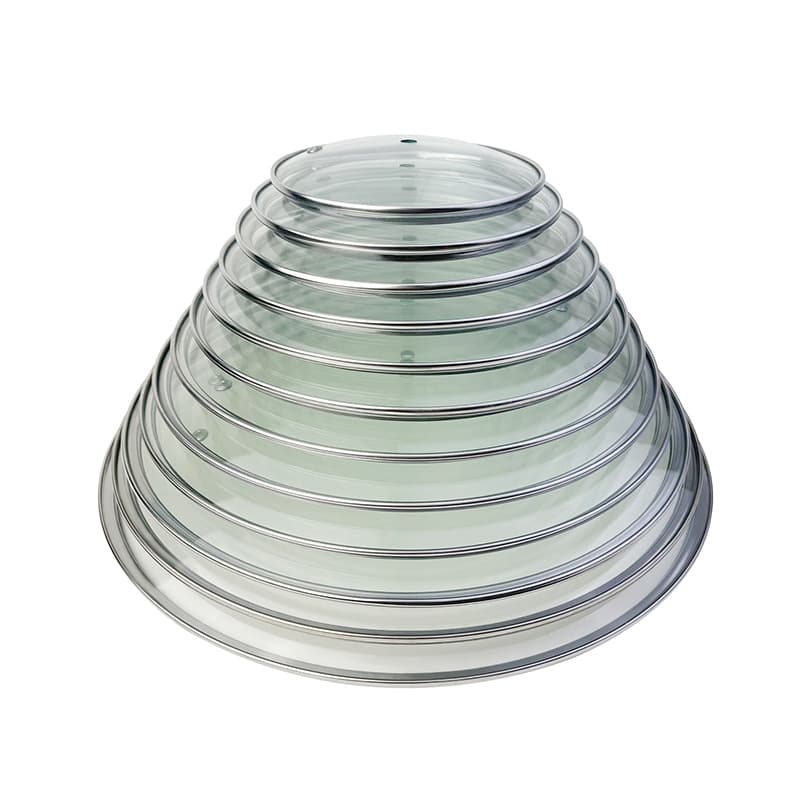 Thickened Tempered Glass Cover Visual Transparent G-Type Lid for Non-Stick Pan, Steamer, Soup Pot, Home Frying Pan Universal Cover